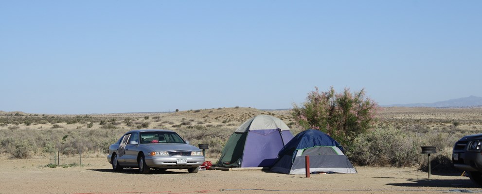 High desert tent camping