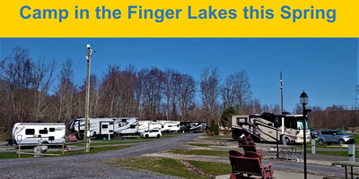 Camp in the Finger Lakes this Spring